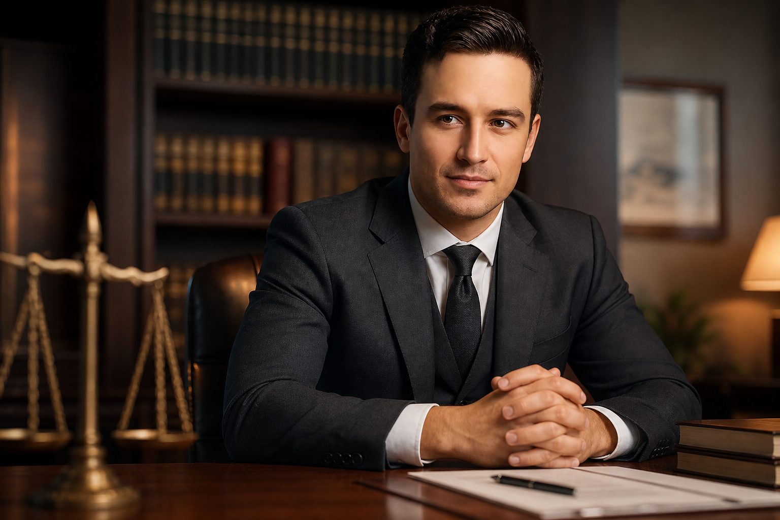 Carlos Rivero trabajando en un expediente de tráfico